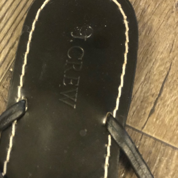 J. Crew black leather flip flops - Picture 2 of 5